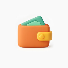Wallet with Money &ndash; 3D Clay Finance Icon