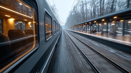 Cinematic journey moment boarding train in rome italy - a travel adventure for your vacation holiday