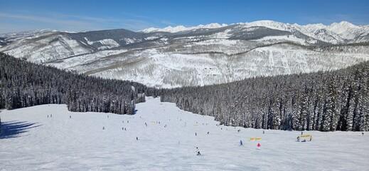 snow covered mountains