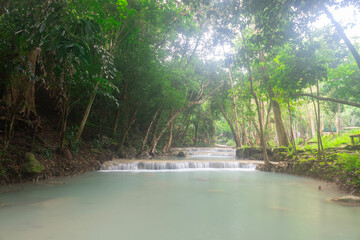Erawan Waterfall, Erawan National Park in Kanchanaburi, Thailand