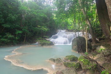 Erawan Waterfall, Erawan National Park in Kanchanaburi, Thailand