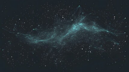 Fototapeta premium Abstract Digital Network Connection Data Visualization