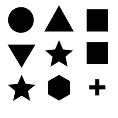 Abstract Geometric Shapes: Minimalist Black and White Design Elements for Modern Branding and Web Design.