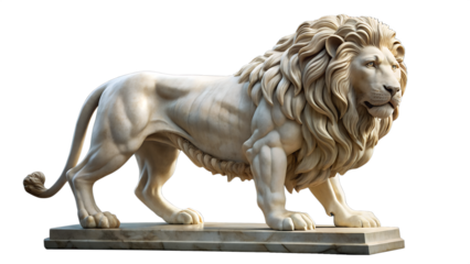 lion statue isolated on white