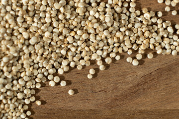 White Quinoa Macro Background. Raw Superfood Texture