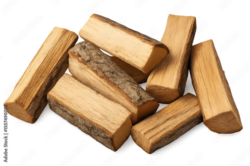 Poster firewood logs isolated on transparent background, perfect for adding a touch of rustic charm to desi