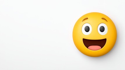 Fototapeta premium Celebrate happiness with a smile emoji graphics for positive vibes in a bright environment