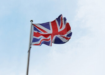British flag in the sky