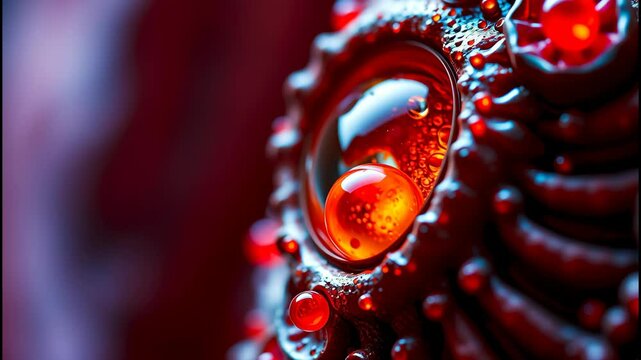 a close up of a flower with water droplets on it