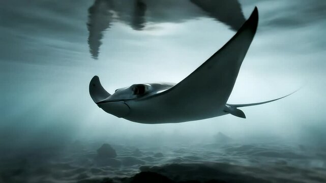 stingray swimming in the water