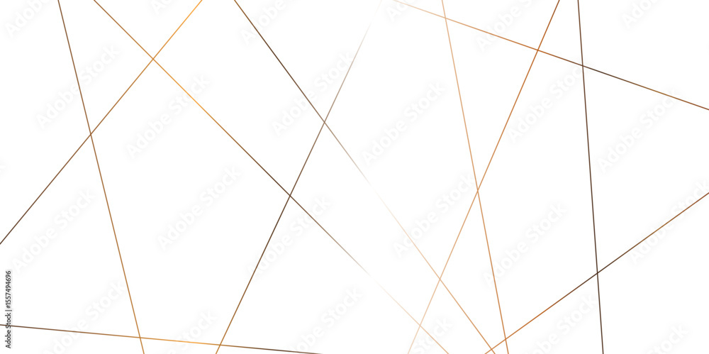 Poster abstract luxury gold geometric random chaotic lines with many squares and triangles shape. seamless 