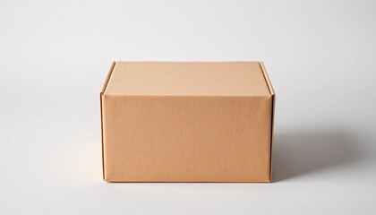 Simple plain brown cardboard box