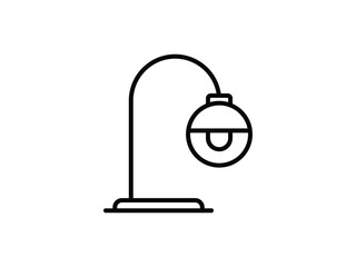 Icon of modern desk lamp vector illustration. Detailed yet simple vector of a stylish desk lamp, perfect for use in productivity tools or digital interfaces.