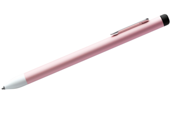 Unleash creative ideas using a modern rose gold stylus for digital art and note taking on on transparent background