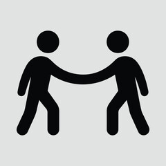 Silhouette business handshake agreement meeting people partnership vector illustration