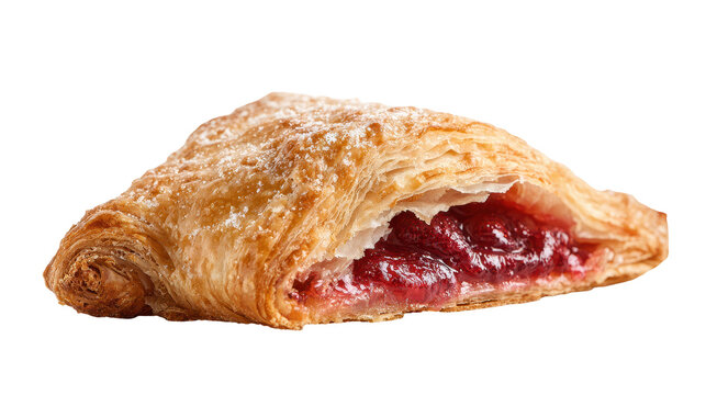 Delicious flaky pastry filled with sweet fruit jam. transparent background - Powered by Adobe