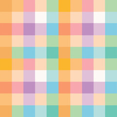 Seamless gingham pattern in colorful squares