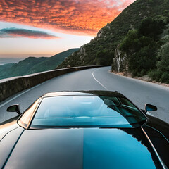 car in the mountains