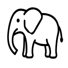 ellifent out line vector icon on white backround