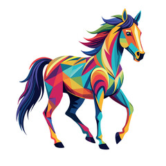  horse colorfull vector icon on white backround.