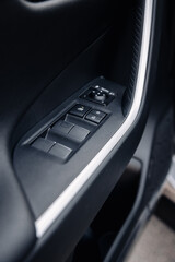 Close-up of a modern car interior. Concept of modern design and style.