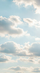 Fototapeta premium Soft Cloudy Sky Background with Gentle Light and Natural Atmosphere