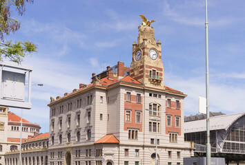 Art Nouveau facade of Prague Main Railway Station