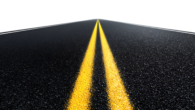 asphalt road on transparent background PNG