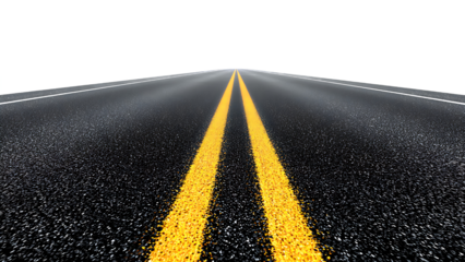 asphalt road on transparent background PNG