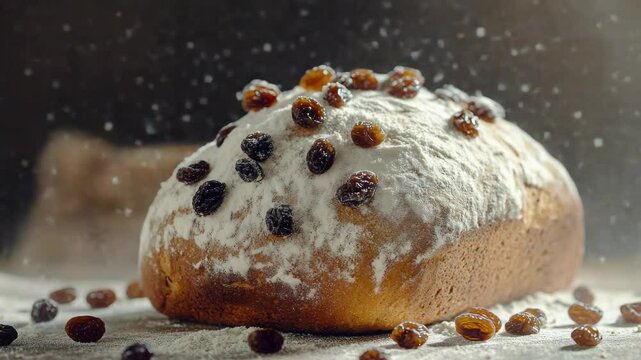 A delectable pumpkin bread with chocolate chips, fresh from the oven. A delightful dessert or snack.