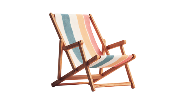 beach lounger on transparent background PNG