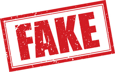 Red Fake Rubber Stamp Word Text Written in Grunge Vector in Double Sharp Border, Vintage, Transparent Background, Svg, Png