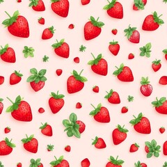 seamless pattern with strawberries