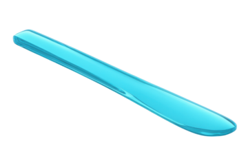 A sleek futuristic blue light stick emitting a calming glow evoking a sense of minimalist on transparent background