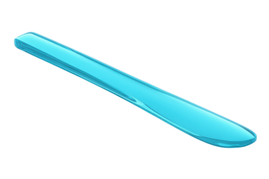 A sleek futuristic blue light stick emitting a calming glow evoking a sense of minimalist on transparent background