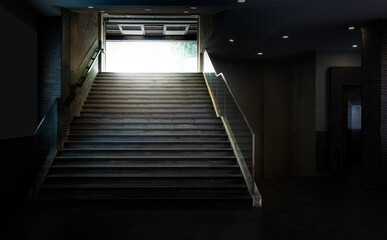 Stairs inside the sports arena
