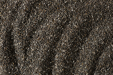 Natural Chia Seed Texture. Macro Photo for Nutrition Concept.