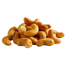 Fototapeta premium Crunchy and Delicious Cashew Nuts for Healthy Snacking on isolated background, generative ai 