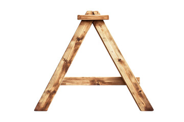A rustic wooden A frame beckons with earthy charm echoing the artisan s touch against a stark on transparent background