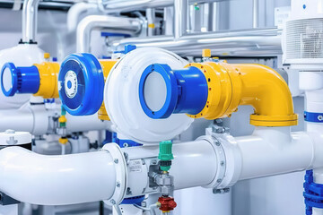 Advanced water treatment system at a facility featuring innovative technology for metro ventilation and air quality