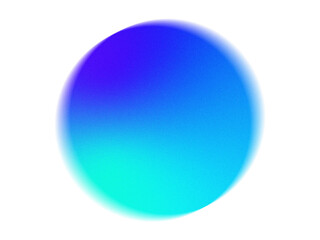 Abstract blurred blue gradient circle shape noise texture design element