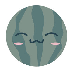 Watermelon Character Natural Healthy Sweet