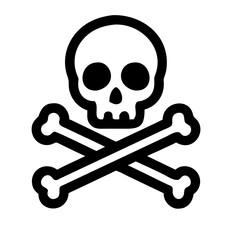 Pirate jolly roger is symbol of mortal danger