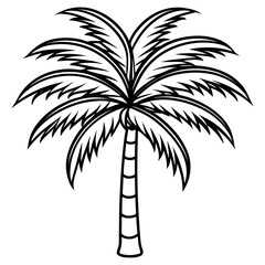 Obraz premium Areca Palm line art vector