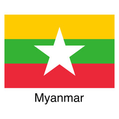 Obraz premium Flag of Myanmar