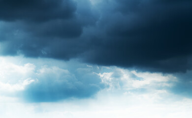 Dark storm clouds in the sky