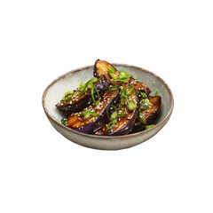 Delicious Glazed Eggplant with Sesame Seeds and Spring Onions