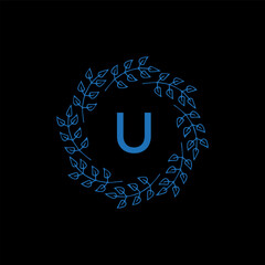 U Letter Initial Logo Design Template Vector Illustration