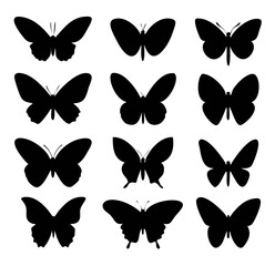 Butterflies set. Vector illustration
