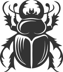 Vector beetle insect silhouette drawing